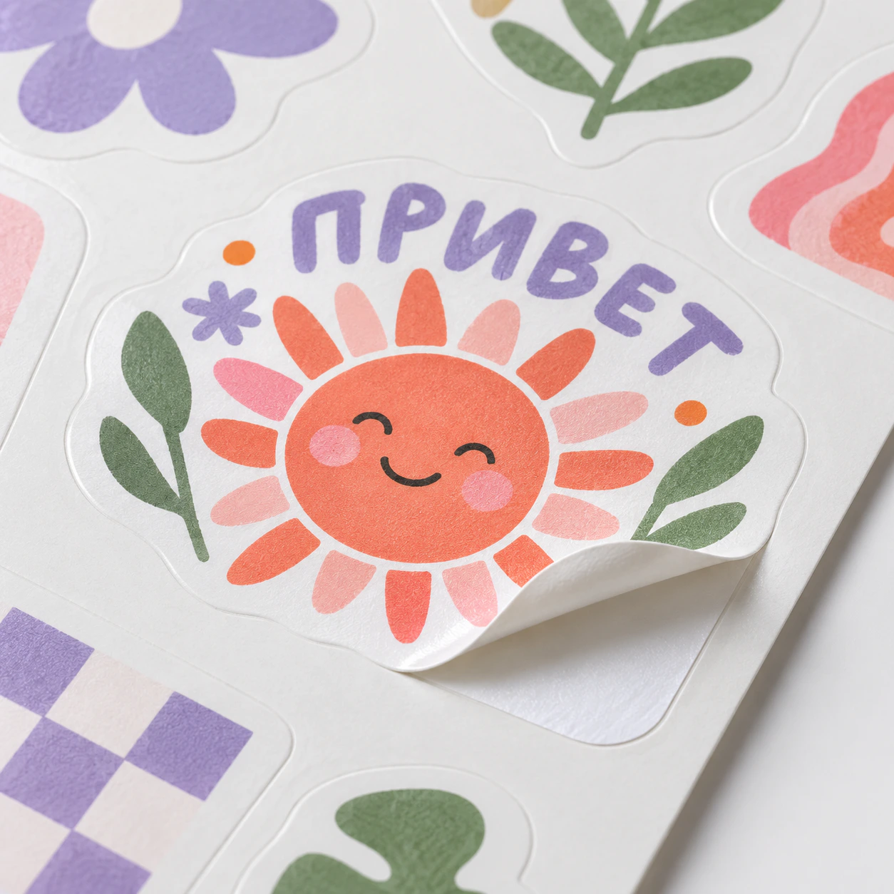 Стикеры и наклейки крупно