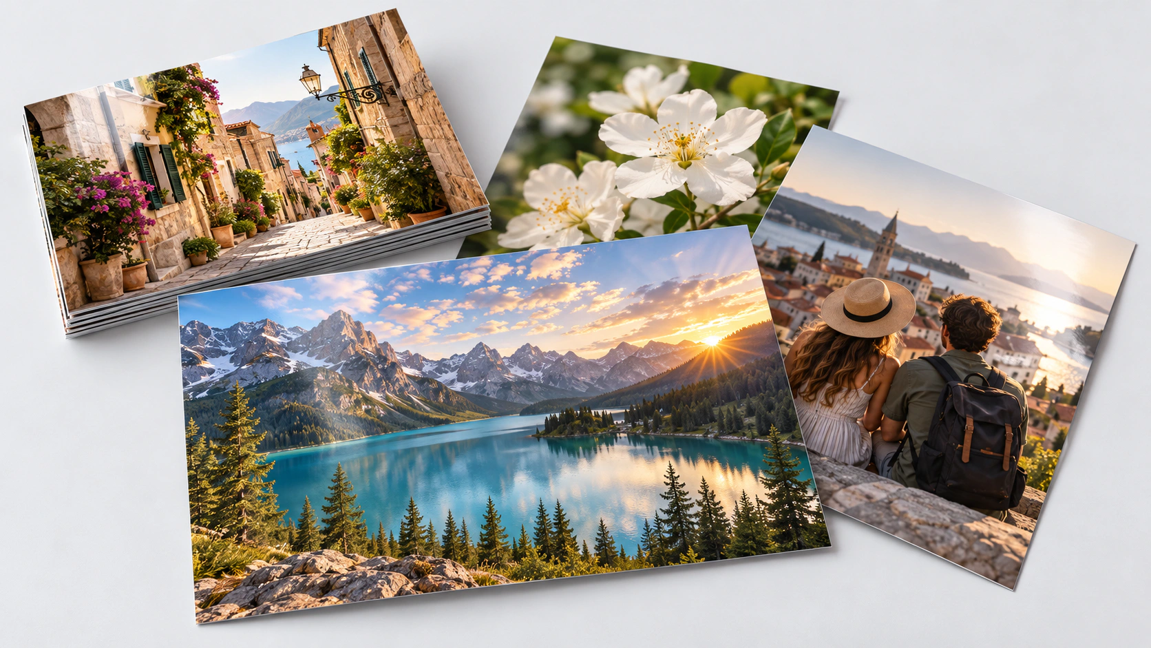 Композиция из напечатанных фотографий